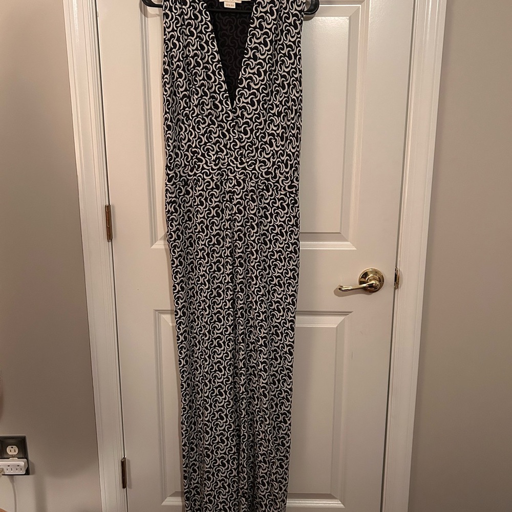 Black and White Patterned Jumpsuit
